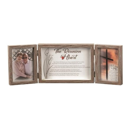 Dicksons PF1230GR-3-2 6.62 X 19 In. Reunion Heart 3-Part Tabletop Photo Frame
